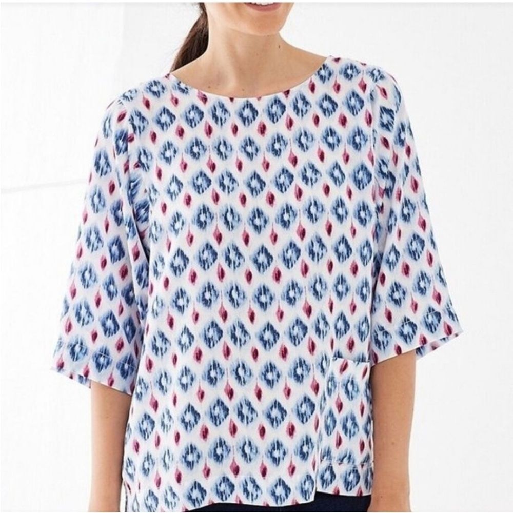 Pure J Jill Ikat relaxed fit Top Sz XL